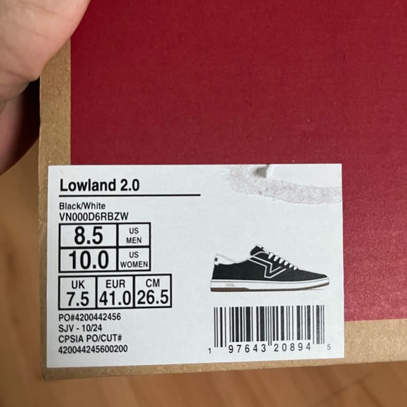 Vans Lowland 2.0 Shoe Black White Women 10.0 US - Picture 10 of 10